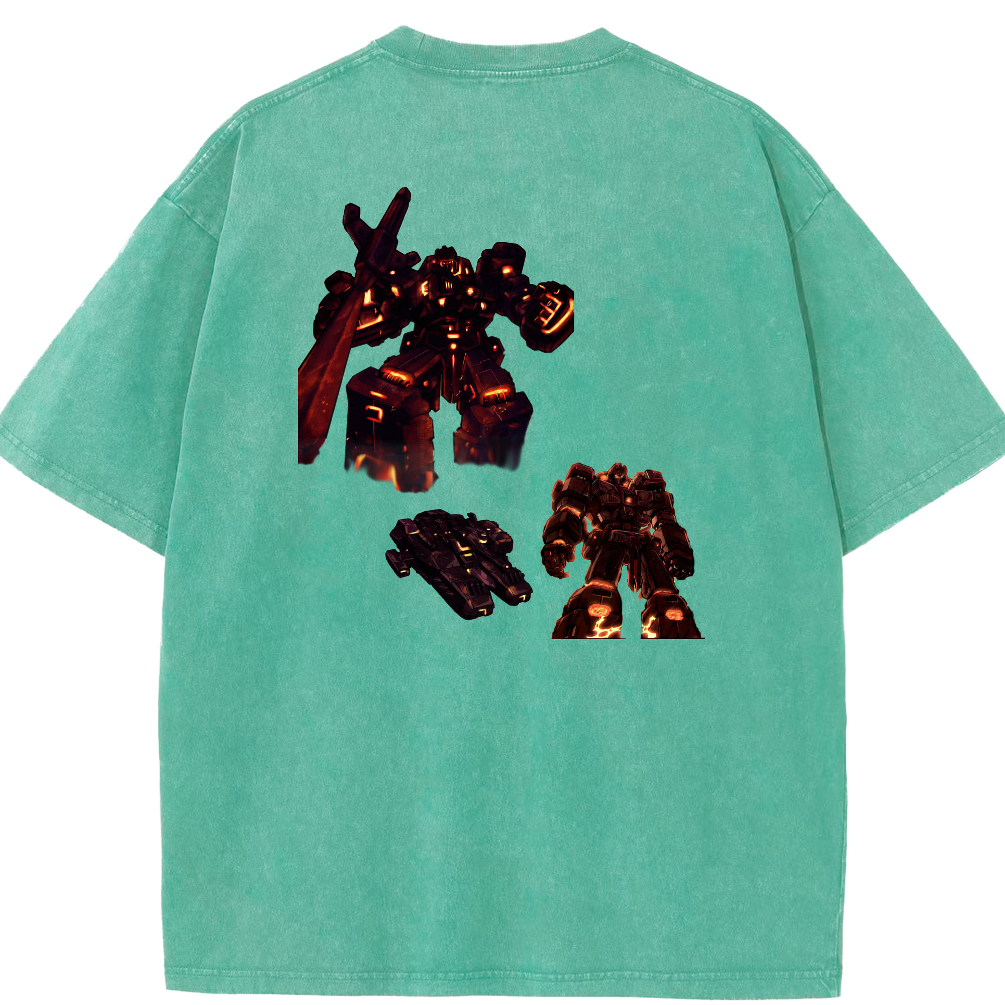 （画像用）  綿100% ヴィンテージ風 半袖Tシャツ（背面プリント）